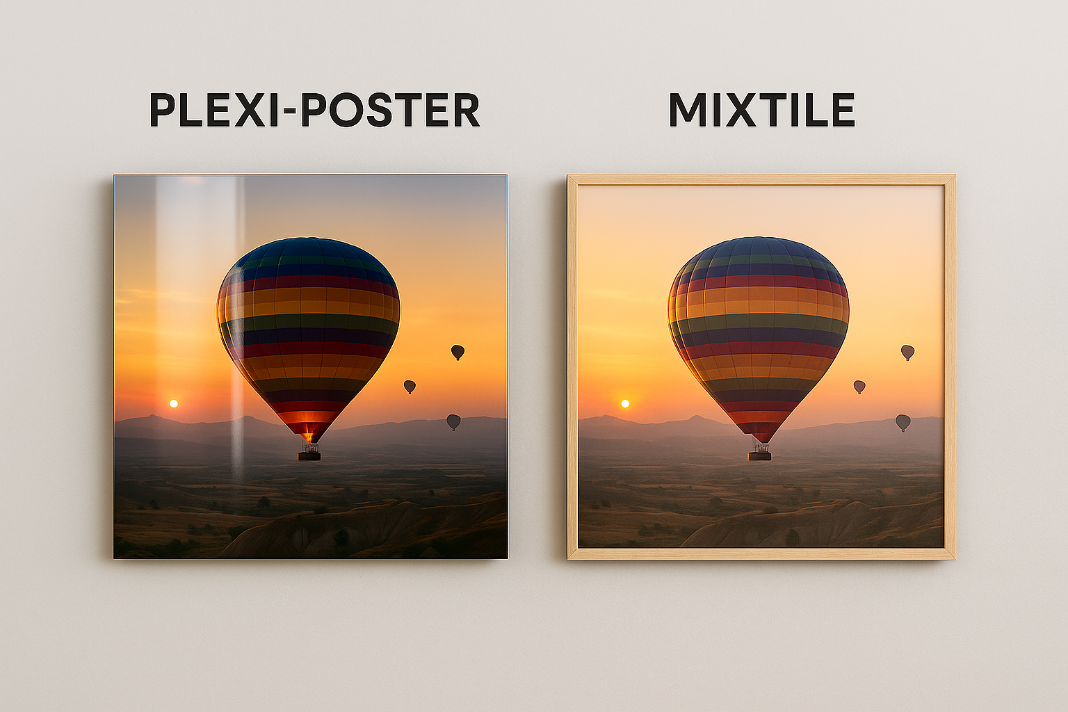 Plexi Posters vs Mixtiles