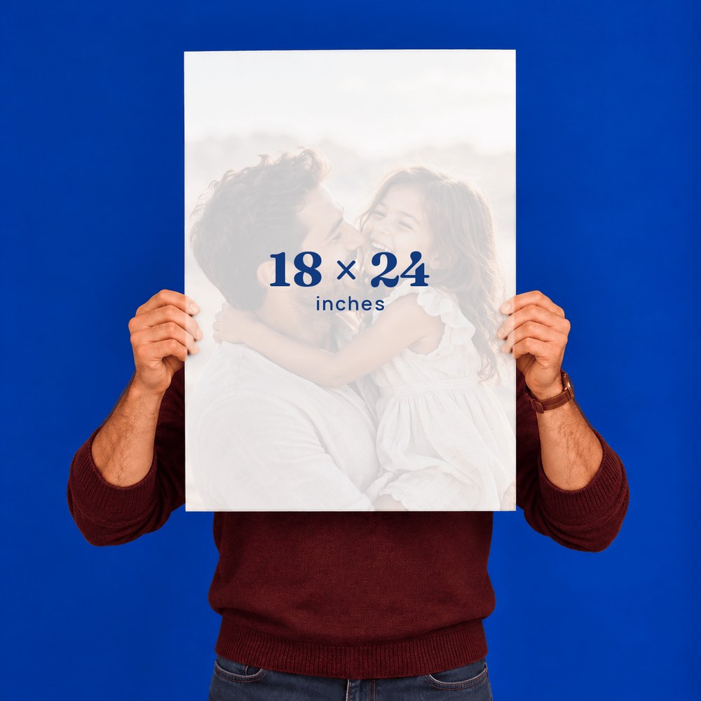 18 x 24 Plexi-Poster with a father and daughter photo